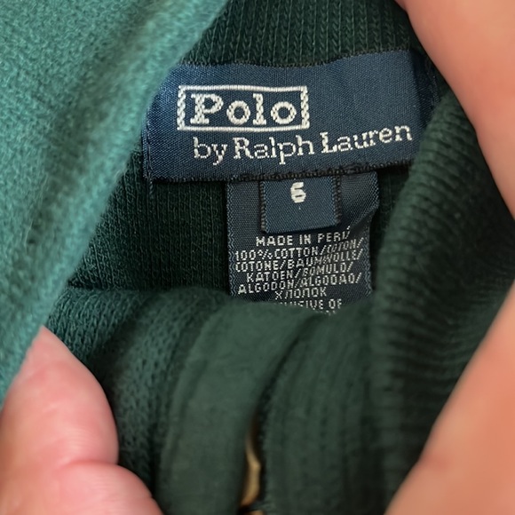 NWT Polo by Ralph Lauren Sz 6 1/4 zip sweater - Picture 2 of 3